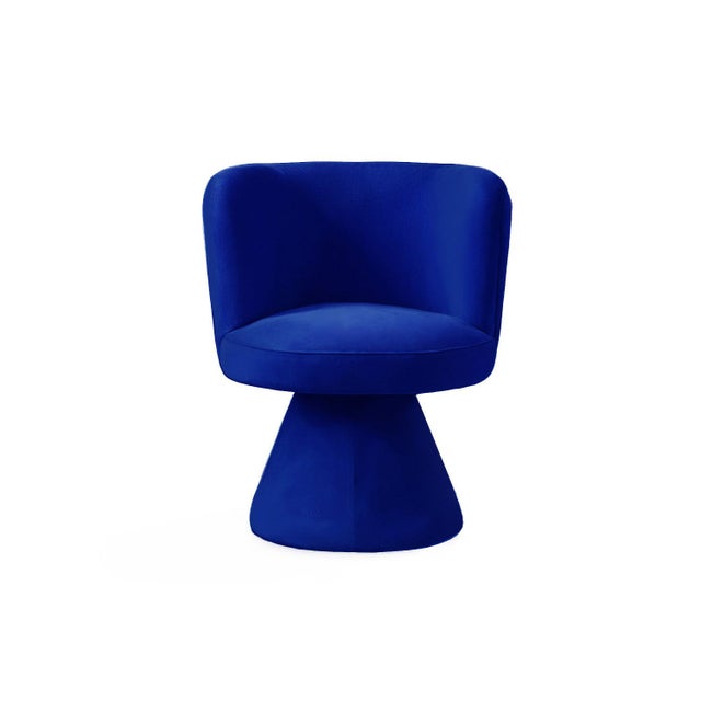 Not Yet Made - Made To Order Coraje Dining Chair in Blue Velvet from Moanne For Sale - Image 5 of 5