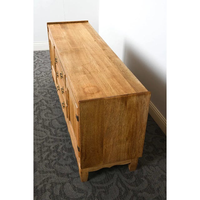 Brown Vintage 1970s Danish Oak Sideboard in the Style of Henning Kjærnulf For Sale - Image 8 of 14