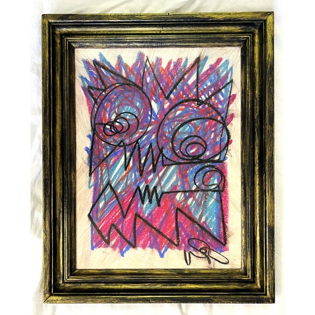 Signed Original Wayne Cunningham Abstract Figure Modern Art For Sale - Image 10 of 13