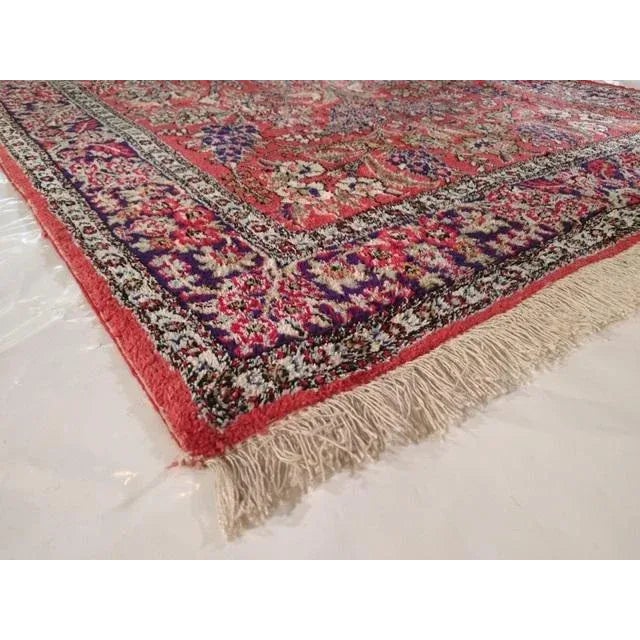 Textile 1970s Persian Silk Qum Rug For Sale - Image 7 of 8
