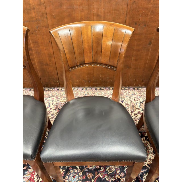 English Chairs in Leather, Set of 6 For Sale - Image 9 of 13