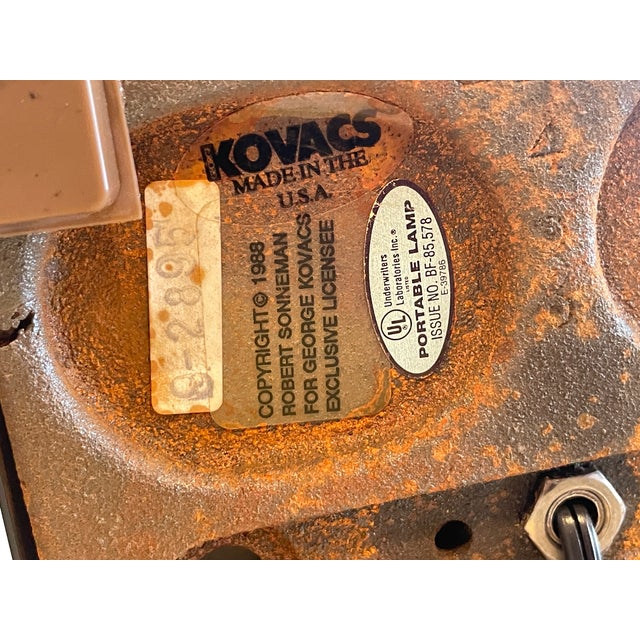 1988 Robert Sonneman for George Kovacs Post Modern Black Floor Lamp For Sale - Image 12 of 12