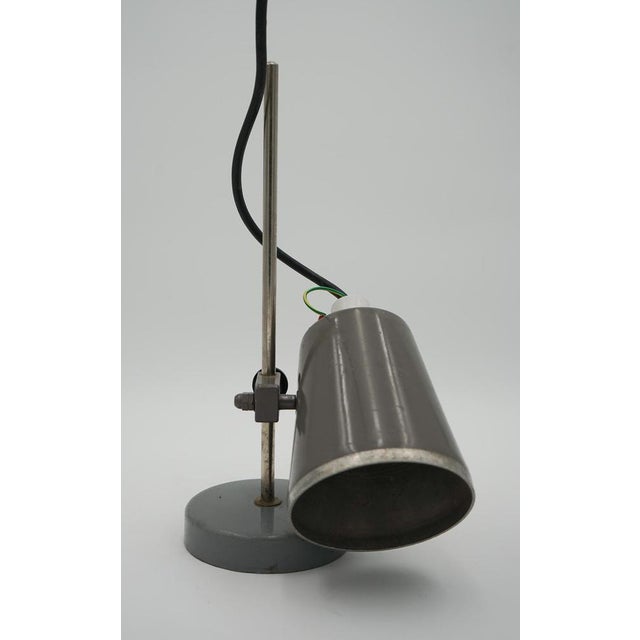 English Salvaged Laboratory School Table Adjustable Light 002, 1940s For Sale - Image 11 of 16