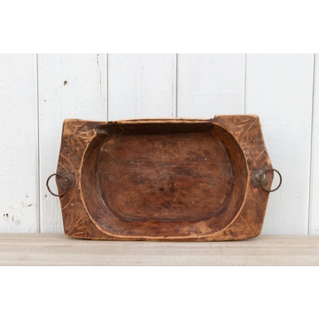 Wood Large Oval Swat Valley Bowl For Sale - Image 7 of 10