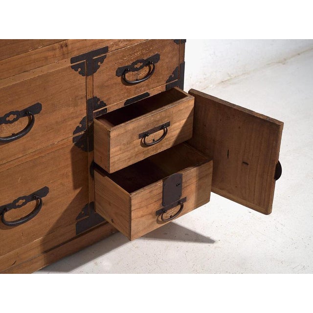 Antique Japanese Tansu in Wood For Sale - Image 12 of 16