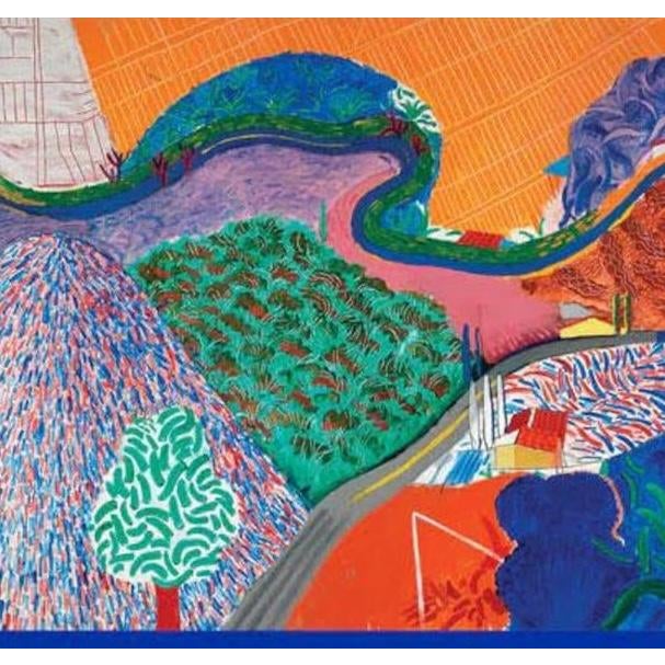 David Hockney David Hockney Mulholland Drive Poster: The Road to the Studio (1980) For Sale - Image 4 of 4