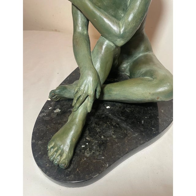 Large Vintage Handmade Marianne Broome Nude Terracotta Pottery Sculpture Statue For Sale - Image 15 of 17