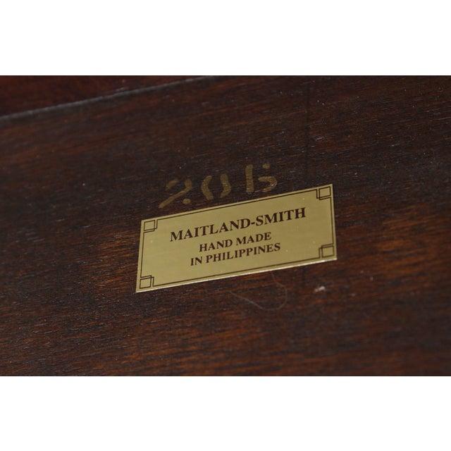 Maitland Smith Regency Mahogany Magazine Table For Sale - Image 16 of 16