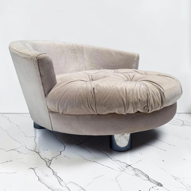 Milo Baughman Large Milo Baughman Club Lounge Chair For Sale - Image 4 of 7