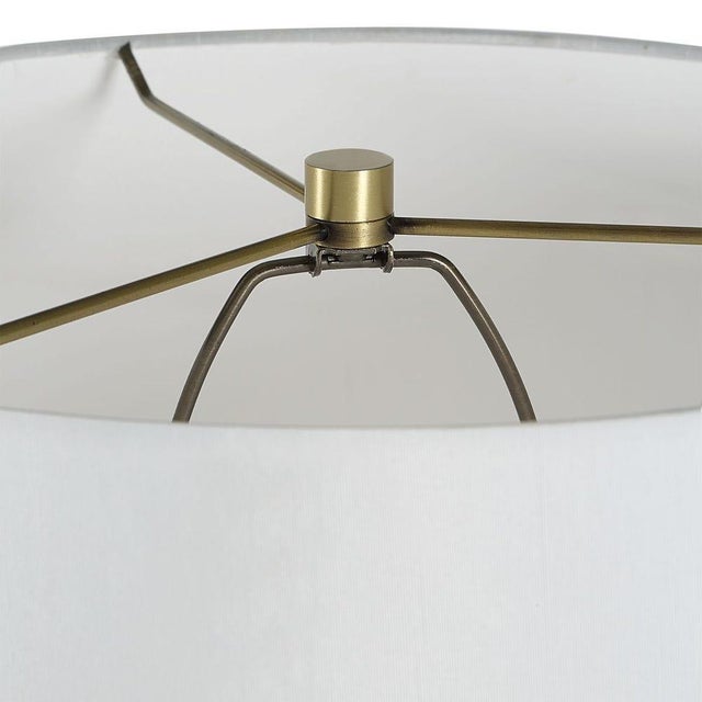 White Glass Glow Table Lamp For Sale - Image 4 of 6