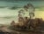 Winter Trees at Village in English Countryside by 20th Century British Artist 1985 Circa For Sale - Image 4 of 13