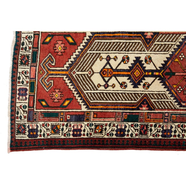 Tribal 1960s Vintage Serab Handmade Wool Rug With Multicolor Design For Sale - Image 3 of 7