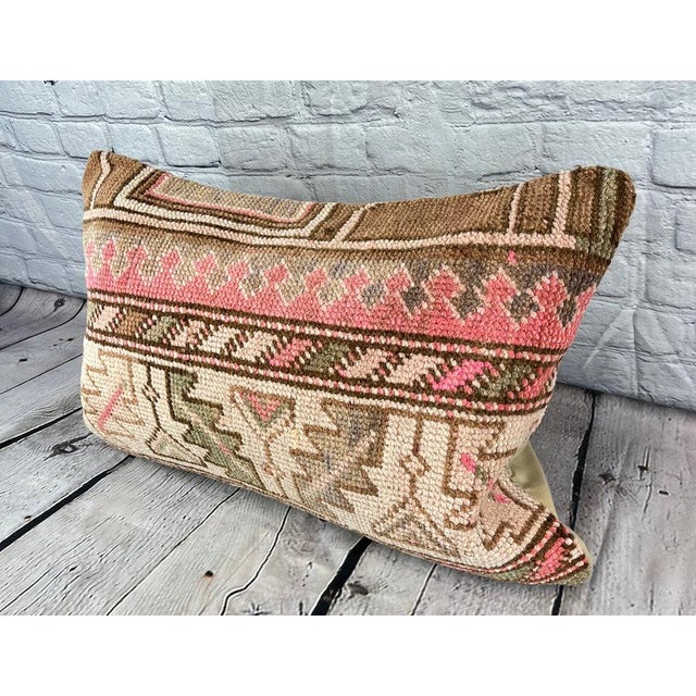 Vintage Pillow Case Turkish Rug Pillow Decorative Rug Pillow Dry cleaning only. PILLOW INSERT IS NOT INCLUDED