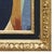 2020s Contemporary Abstract Oil Painting in Vintage Navy Blue Painted Frame For Sale - Image 5 of 6
