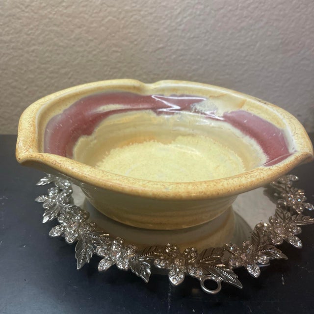 1970s 1970s Gorgeous Signed Stone Bridge Pottery Drip Glaze 7” Stoneware Bowl For Sale - Image 5 of 8