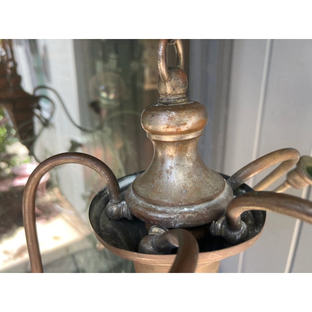 Antique Colonial Candle Chandelier For Sale - Image 12 of 12