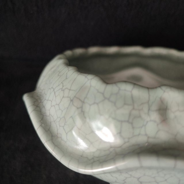 Chinese Ceramic Pot,Guan Ware Crackle Glaze Celadon Porcelain Bowl For Sale In Seattle - Image 6 of 10