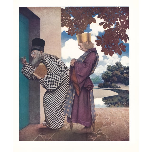 Original lithograph (offset) by Maxfield Parrish from "Knave of Hearts" published in 1925 by Charles Scribner's Sons. This...