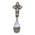 Handmade Crystal Cross Assemblage Sculpture on Clear Glass Bottle For Sale