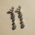 Topaz & Pearl Drop Multi-Shape Earrings, Silver, Gold, Pair For Sale - Image 4 of 9