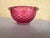 Antique Victorian Cranberry Glass Bowl. This antique shaped cranberry glass bowl has applied rigaree frilled clear on rim...