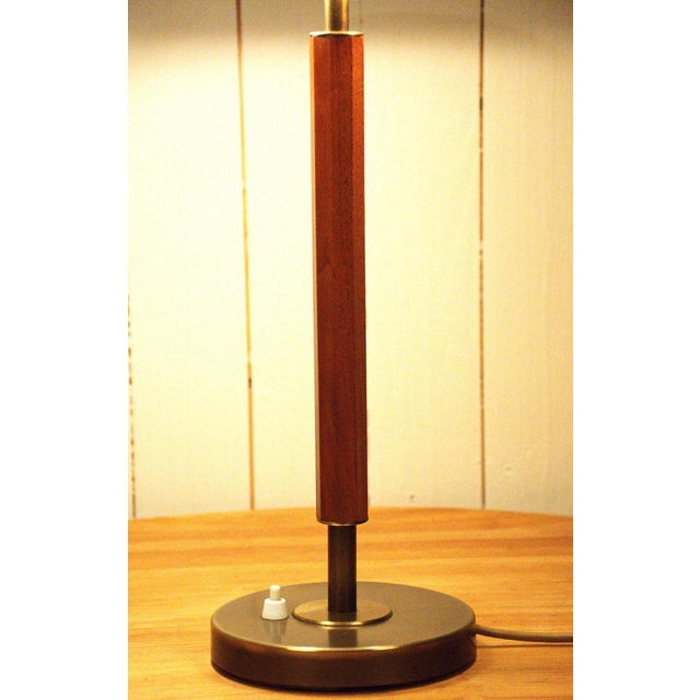 Swedish Brass and Teak Table Lamp by Boréns, 1940s For Sale - Image 11 of 15