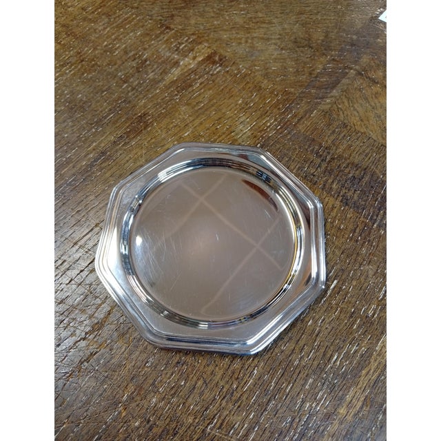 Silver-Plated Metal Bottle Coaster with Villars Pattern from Christofle For Sale - Image 5 of 5