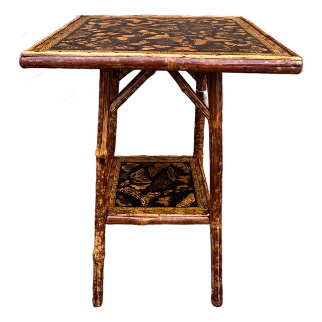 19th Century English Bamboo Side Table For Sale