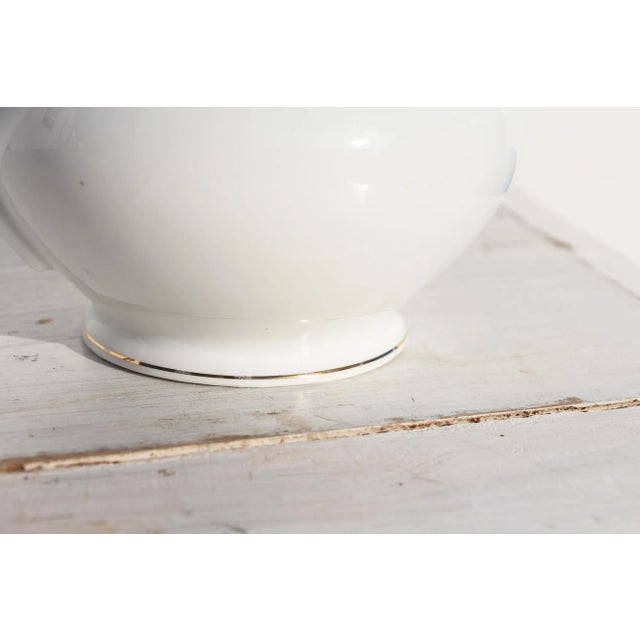 1930s Porcelain Art Deco Creamer or Cream Jug White and Gold, Vista Alegre, Portugal For Sale - Image 10 of 13