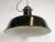 Industrial Black Enamel Factory Lamp with Cast Iron Top from Elektrosvit, 1950s For Sale - Image 6 of 18