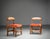 Vintage Dining Chairs in Oak and Velvet by Guillerme Et Chambron, France, 1960, Set of 2 For Sale - Image 10 of 13