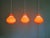Vintage Orange Opaline Pendant Lights, 1960s, Set of 3 For Sale - Image 11 of 12