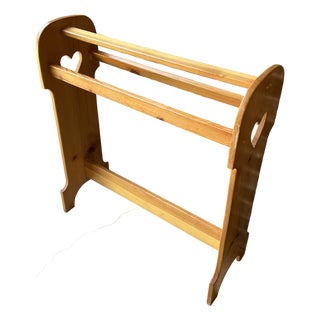 Vintage Heart Cutout Quilt Rack For Sale