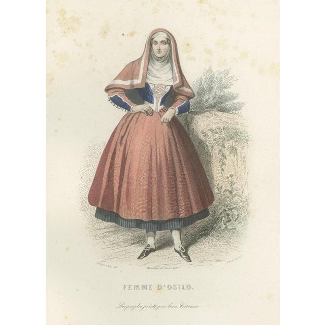 Italian Women Folk Costume Engravings, 1850, Engraving For Sale - Image 9 of 12