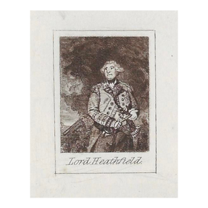 Miniature Portrait Engraving of Lord Heathfield