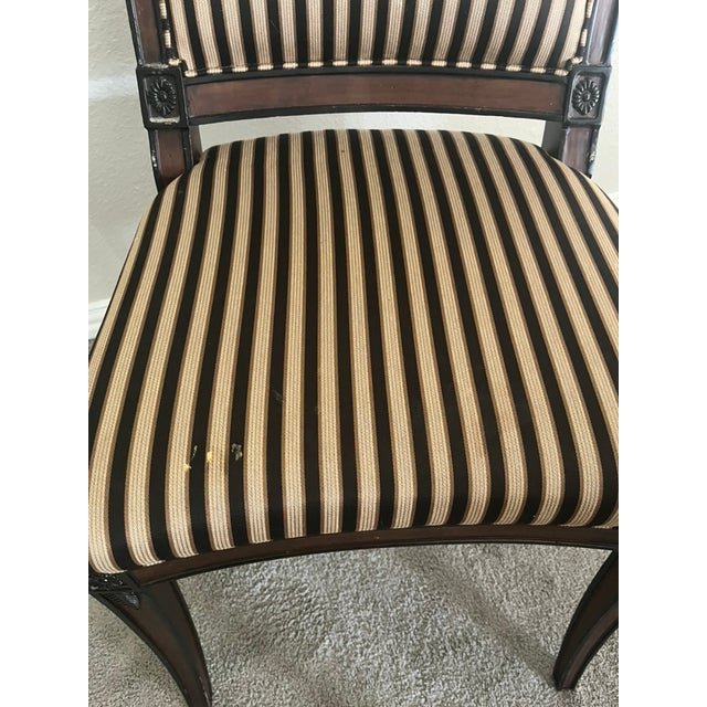 Hickory Chair Klismos side chair 3286-11 (original tag attached). Neoclassic. Some spotting on inside seat and back. Sturdy.