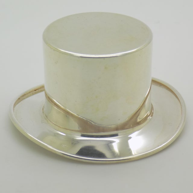 Vintage Italian Handmade Silver Top Hat, Florence, 1980s For Sale - Image 13 of 13