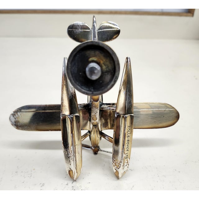 Metal 1930s Supermarine S6b Schneider Trophy Sea Plane Hood Ornament by Rolls Royce For Sale - Image 7 of 12
