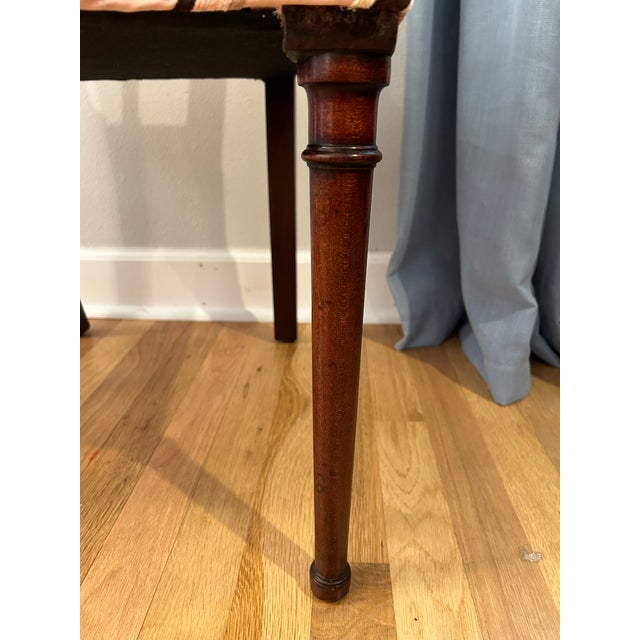 Wood Early 1900’s Federal or Sheraton Square Back Side Chair With Lumbar Cushion For Sale - Image 7 of 9