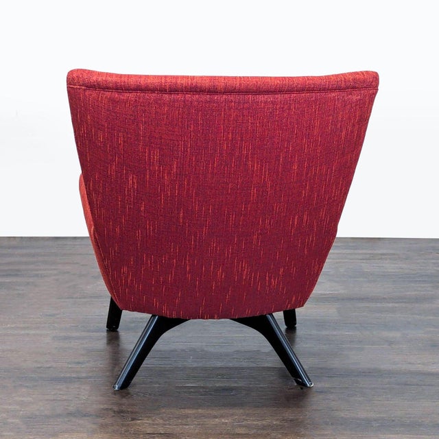 2010s Room & Board Boden Red Lounge Chair With Modern Black Legs For Sale - Image 5 of 8