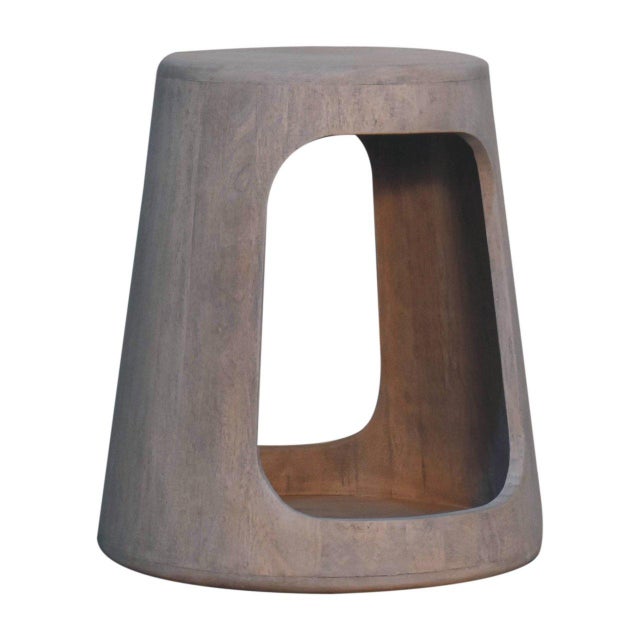 Contemporary Distressed Wood Open-Shelf Side Table For Sale - Image 3 of 8