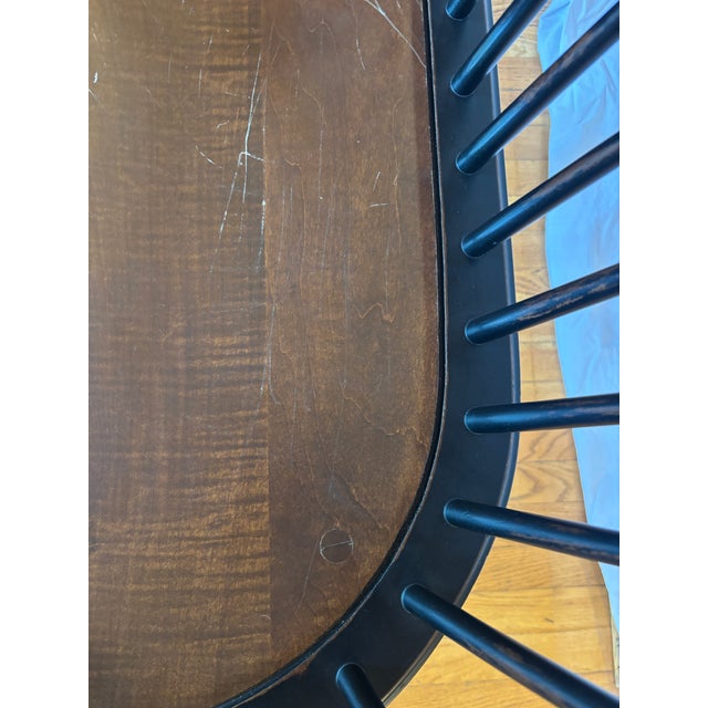 Black Custom Double Loop Frederick Duckloe Settee For Sale - Image 8 of 9