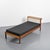 Mahogany bed designed by André Sornay around 1960, crafted using the patented "rod and pin" assembly system,...