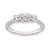 Early 21st Century Tiffany & Co. Platinum Three Stone Diamond Engagement Ring 1.02ct Ttl. E Vs, Size 6.5 For Sale - Image 5 of 12