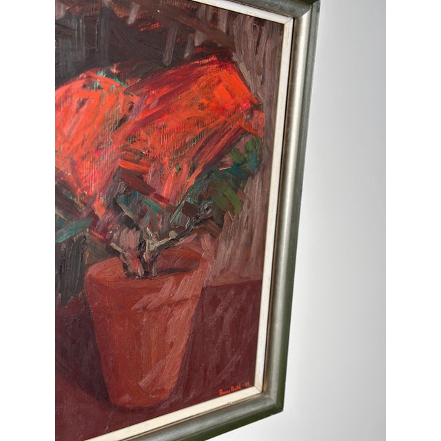 Rune Bohl, Flower Still Life, 1948, Oil on Panel, Framed For Sale - Image 9 of 18