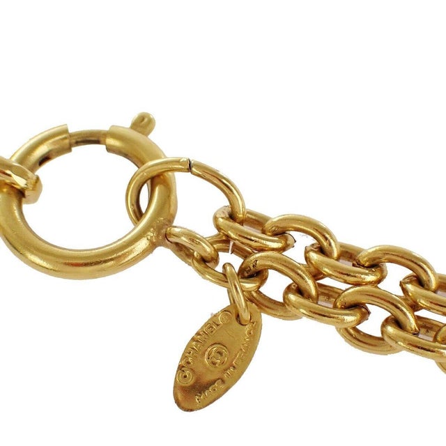 CHANEL COCO Mark Stone choker Necklace Accessories gold