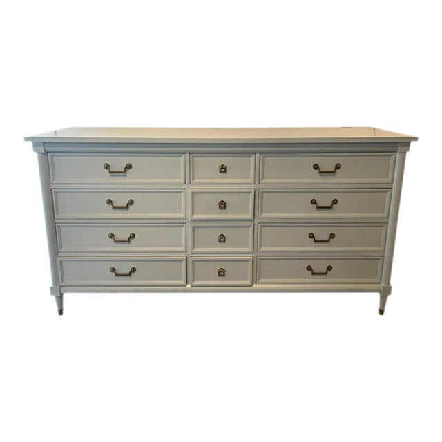 68" Finished 9 Drawer Vintage Dresser For Sale