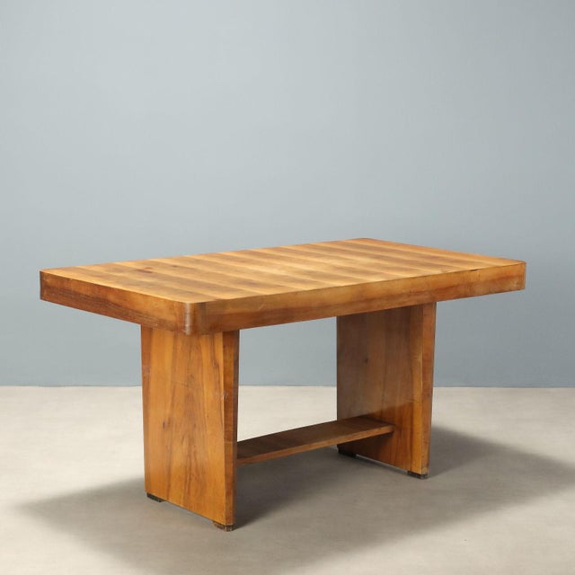 Vintage Italian Table in Walnut Veneer, 1940s For Sale - Image 10 of 10