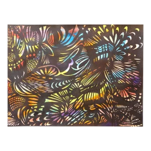 Dorothy Gillespie "Veiled Series XX" Abstract Expressionist Organic Drawing Watercolor Painting, 2004