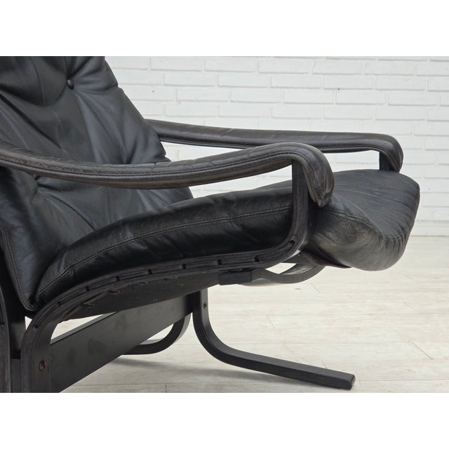 Mid-Century Modern Norwegian Siesta Lounge Chair in Leather by Ingmar Relling for Westnofa, 1970s For Sale - Image 3 of 18